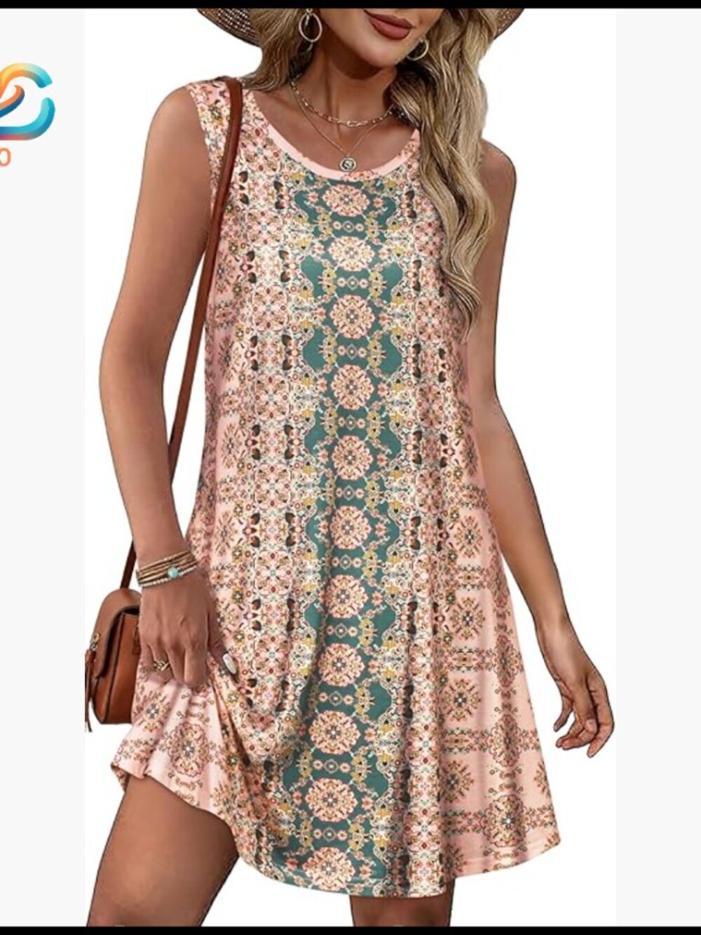 Sleeveless Floral Sundress with Pockets, Flowy Fit, Casual Summer Dress